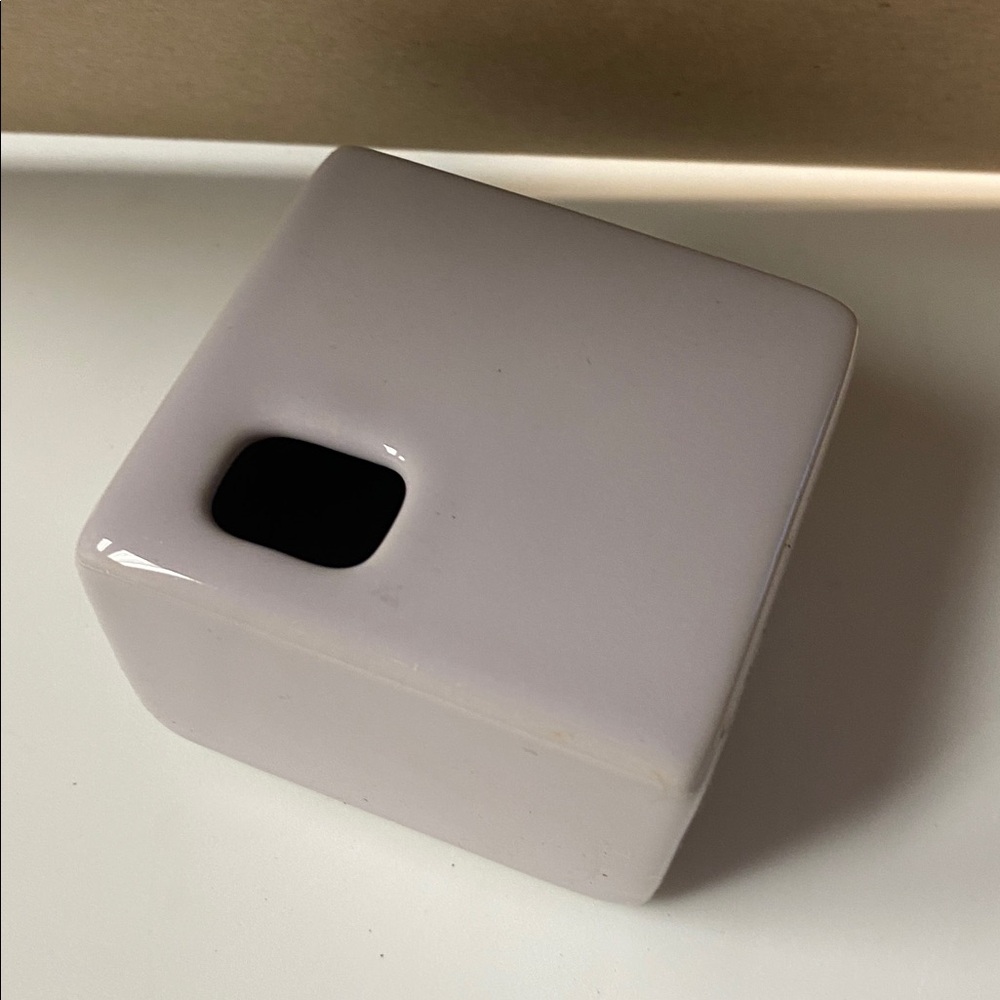 Lavender Purple Chive Square Ceramic Small Bud Vase Home Decor